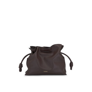 Loewe - Medium Flamenco Chocolate Leather Clutch
