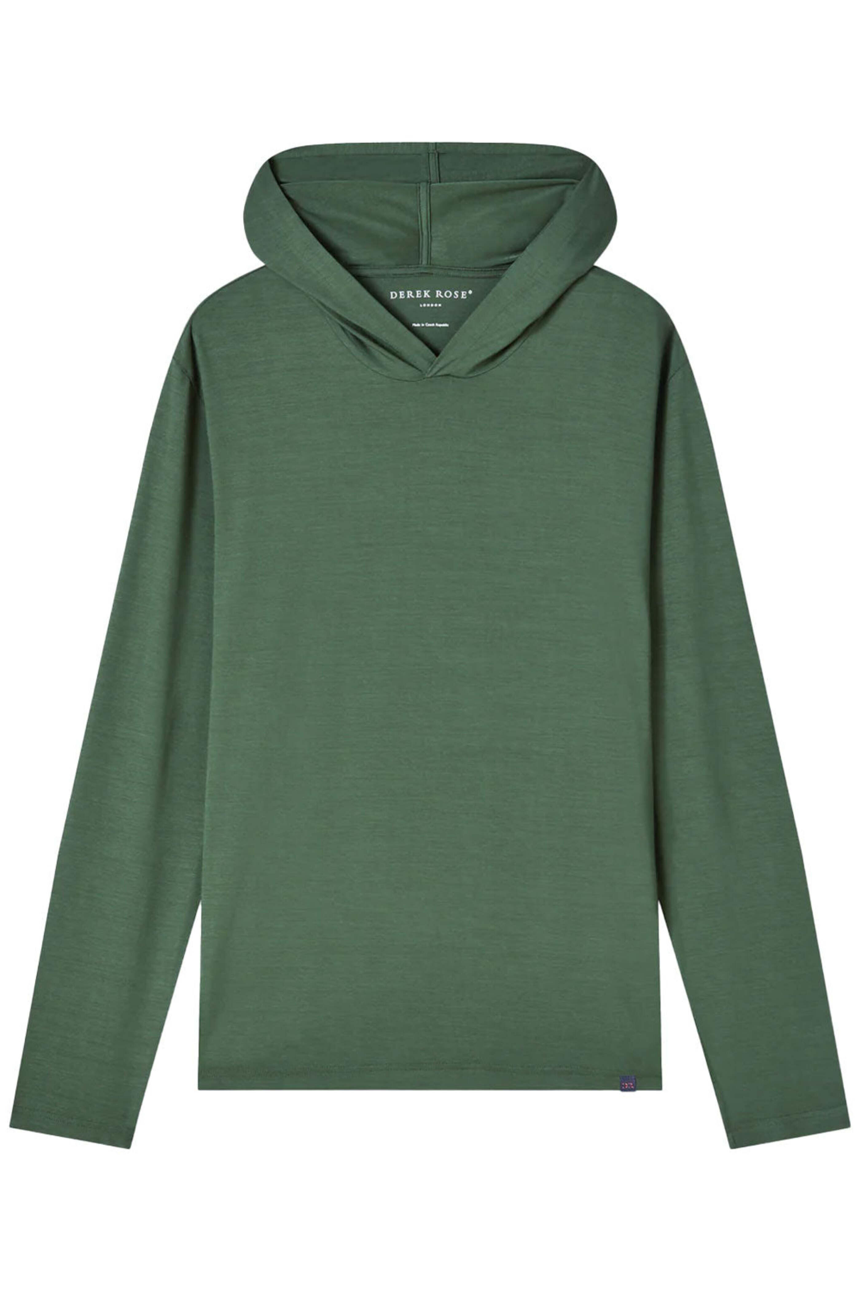 Derek Rose - Hunter Green Micro Modal Pullover Hoodie