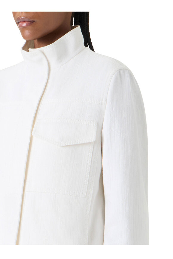 Akris Punto Cream Stretch Denim Jacket - view 5