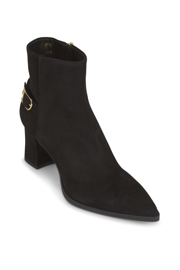 Santoni Elly Black Suede Short Boot, 65mm - view 1