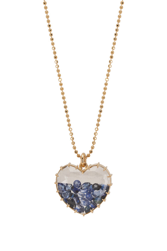 Renee Lewis - Shake© 6.2CT Blue Sapphire Heart Pendant Necklace