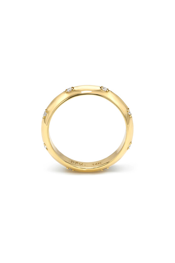 Dru 14k Yellow Gold Diamond Sunburst Ring - view 2