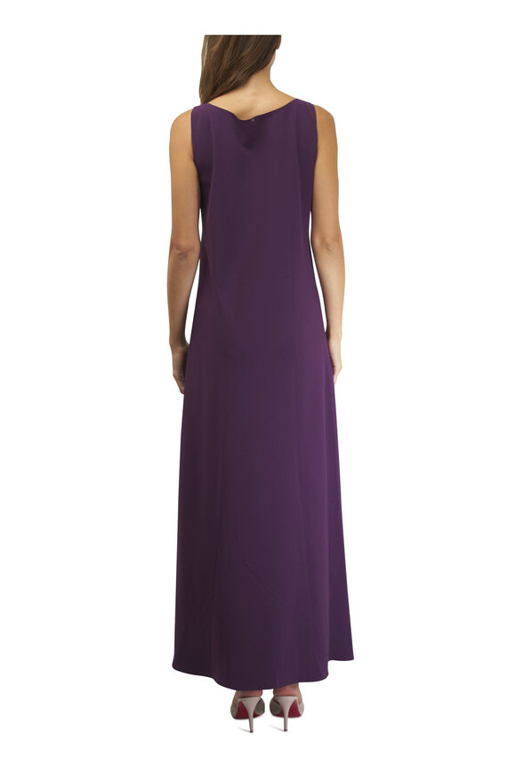 Peter Cohen - Pillar Plum Tricot Crepe Midi Dress