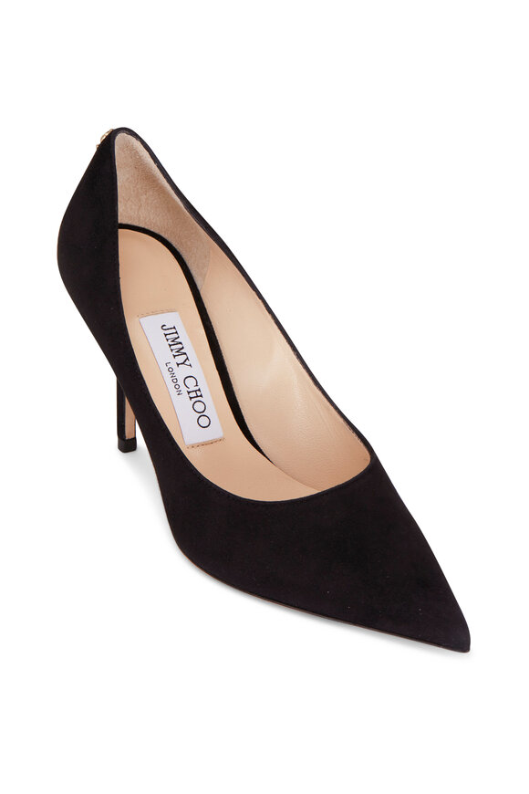 Jimmy choo black suede clearance pumps