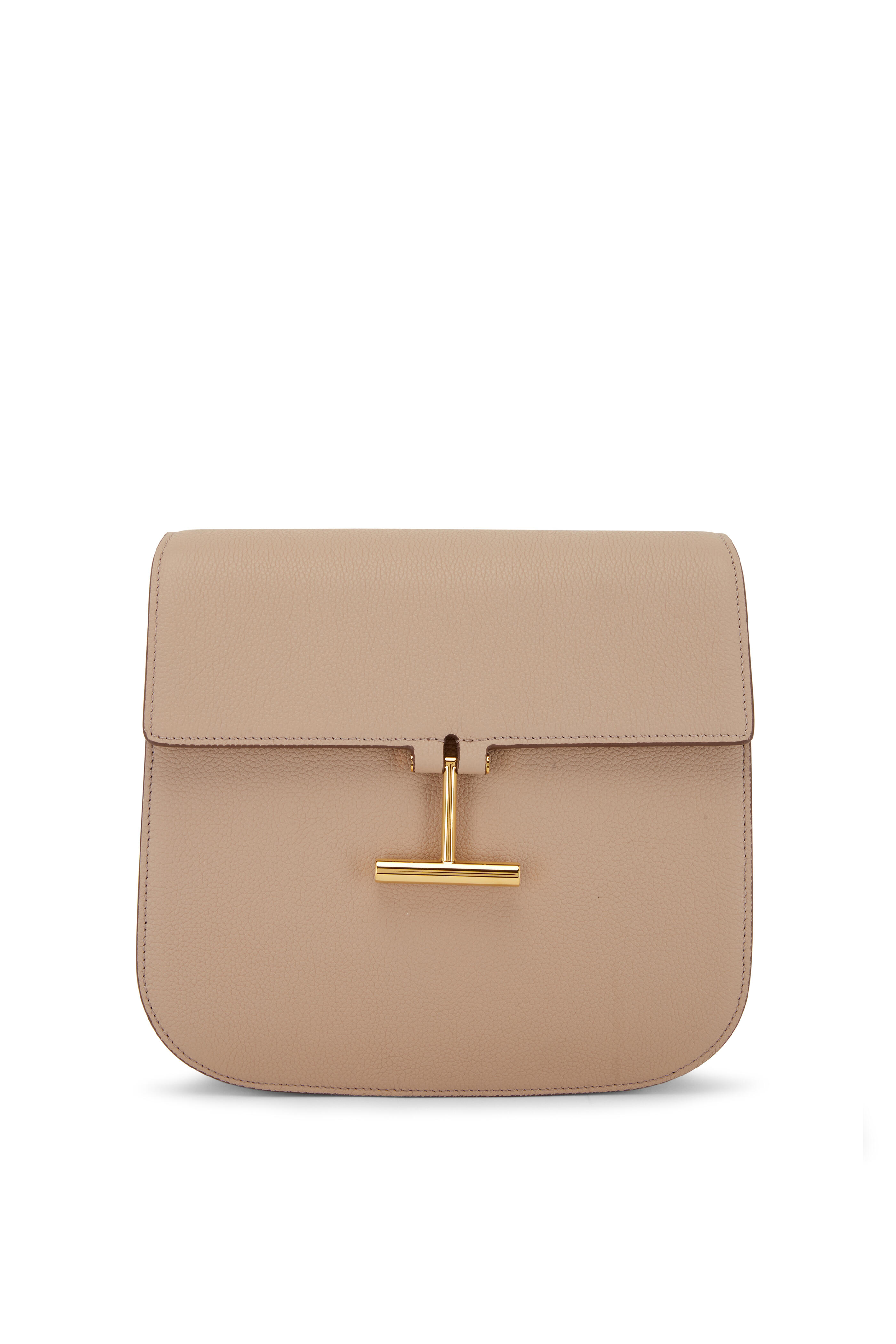 Tom Ford - Tara Taupe Grain Leather Medium Crossbody