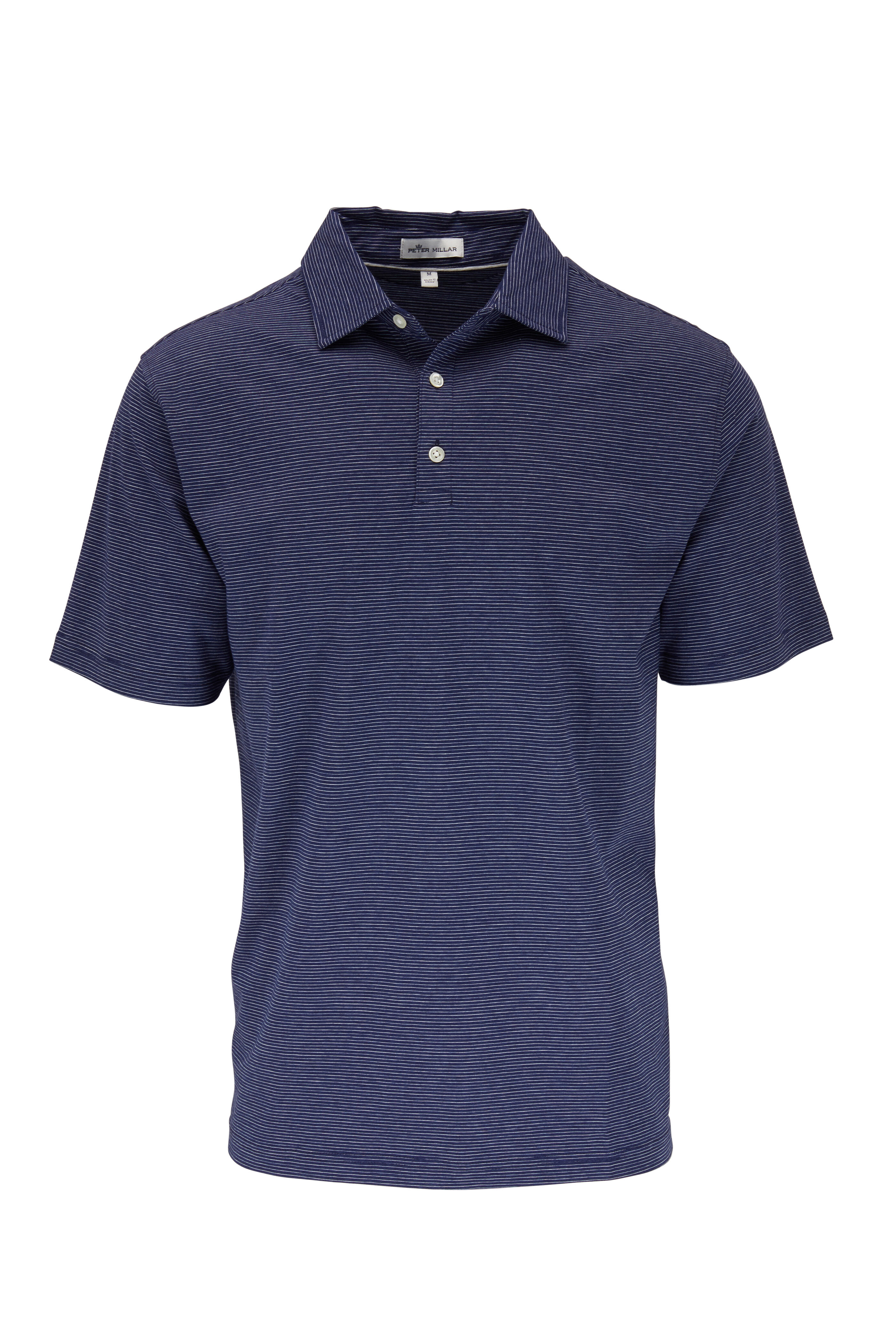 Peter Millar - Newport Navy Blue Striped Polo