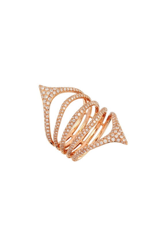 Etho Maria - 18K Rose Gold Multi Band Diamond Ring