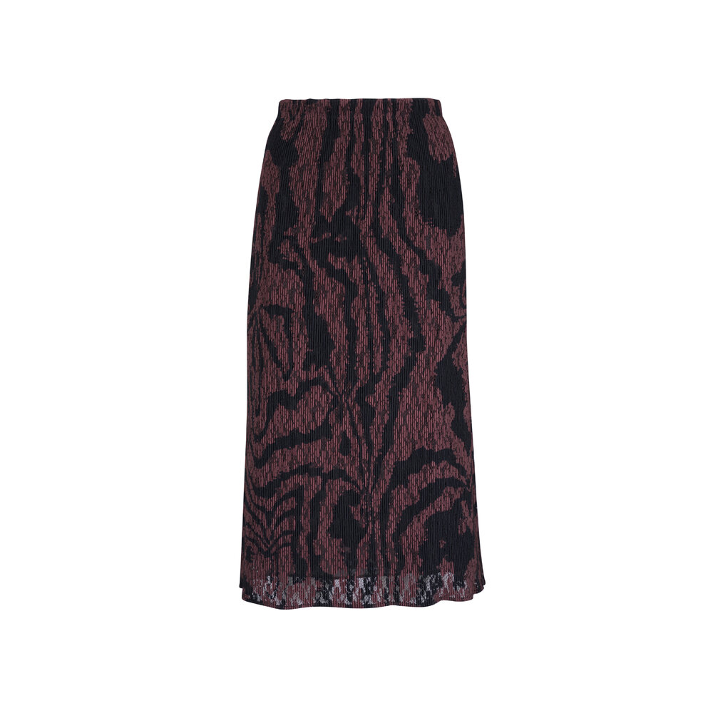 Lafayette 148 New York - Wood Grooves Print Lace Plissé Skirt
