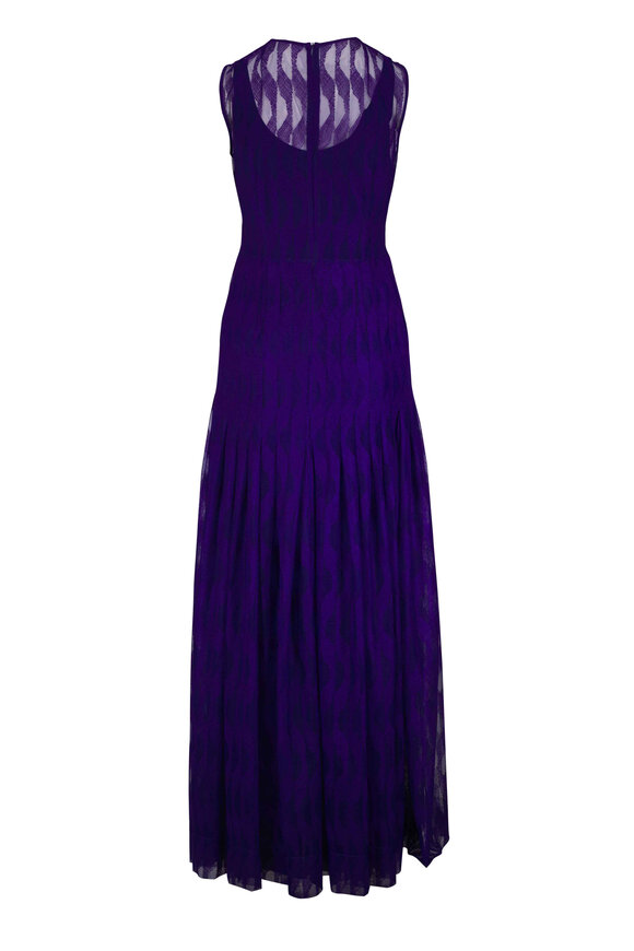 Akris High Plains Purple Sleeveless Gown - view 3