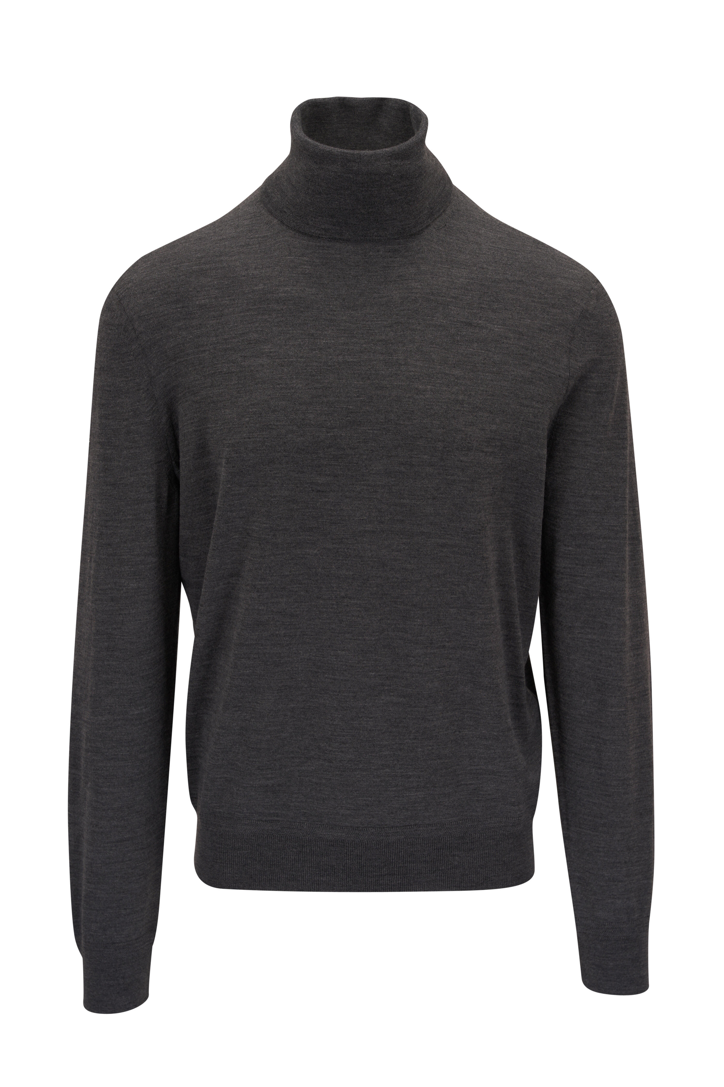 Tom Ford - Fine Gauge Gray Wool Turtleneck Sweater
