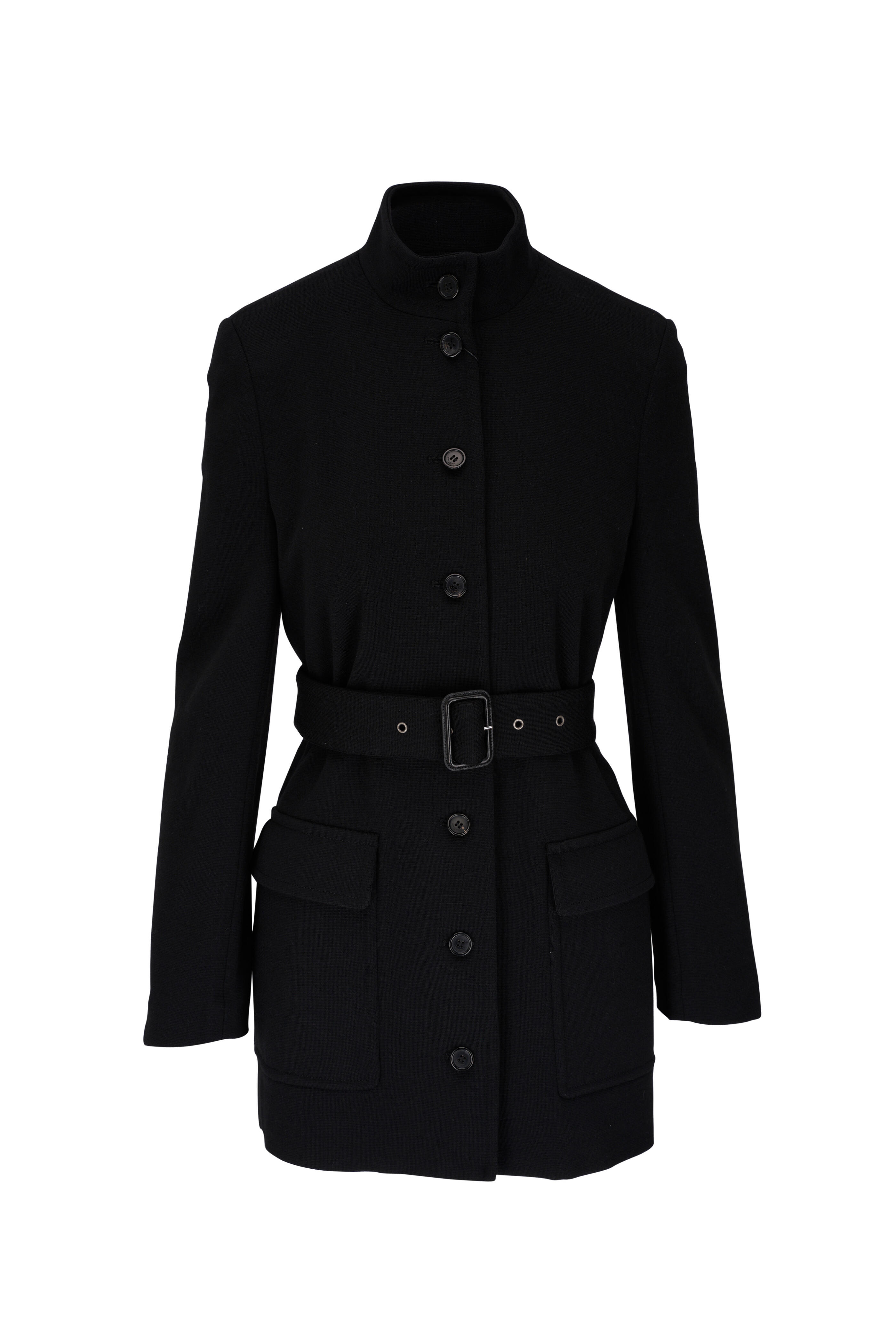 Saint Laurent - Black Jersey Wool Jacket