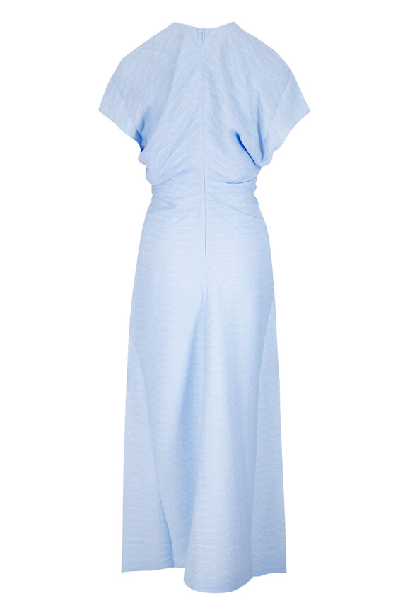 Totême Sky Blue Slouch Waist Midi Dress - view 3