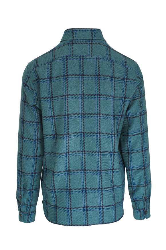 Isaia - Top China Knit Slate Overshirt