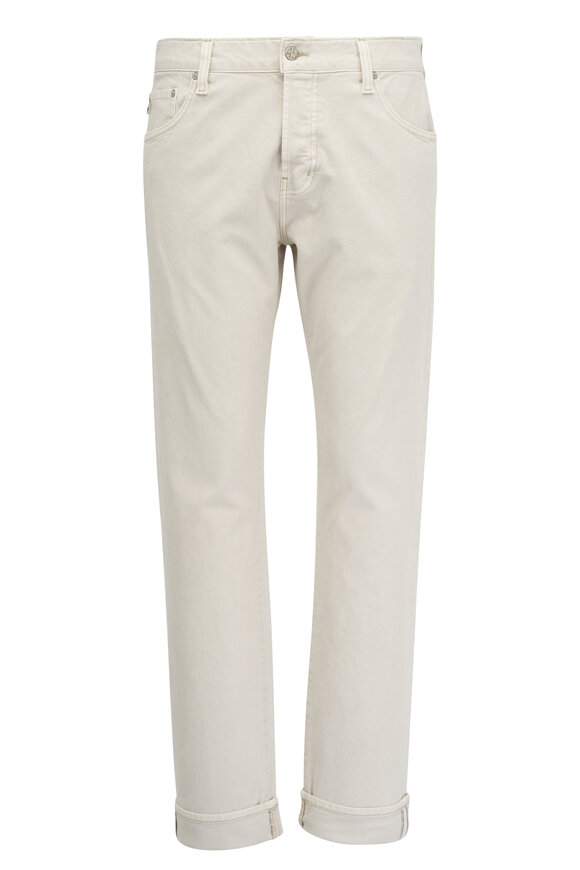 AG - Tellis Off White Modern Slim Twill Pant