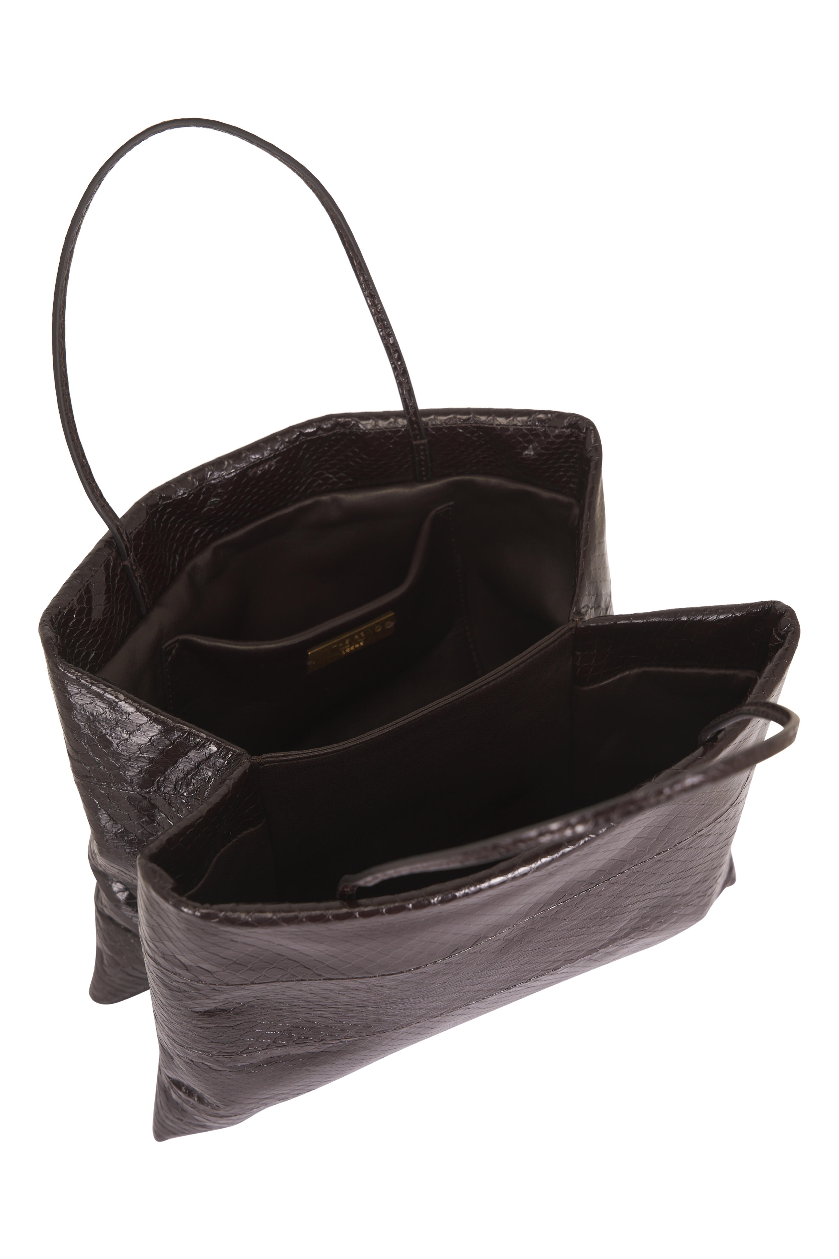 The Row - Large Cecily Dark Brown Tote - view 4