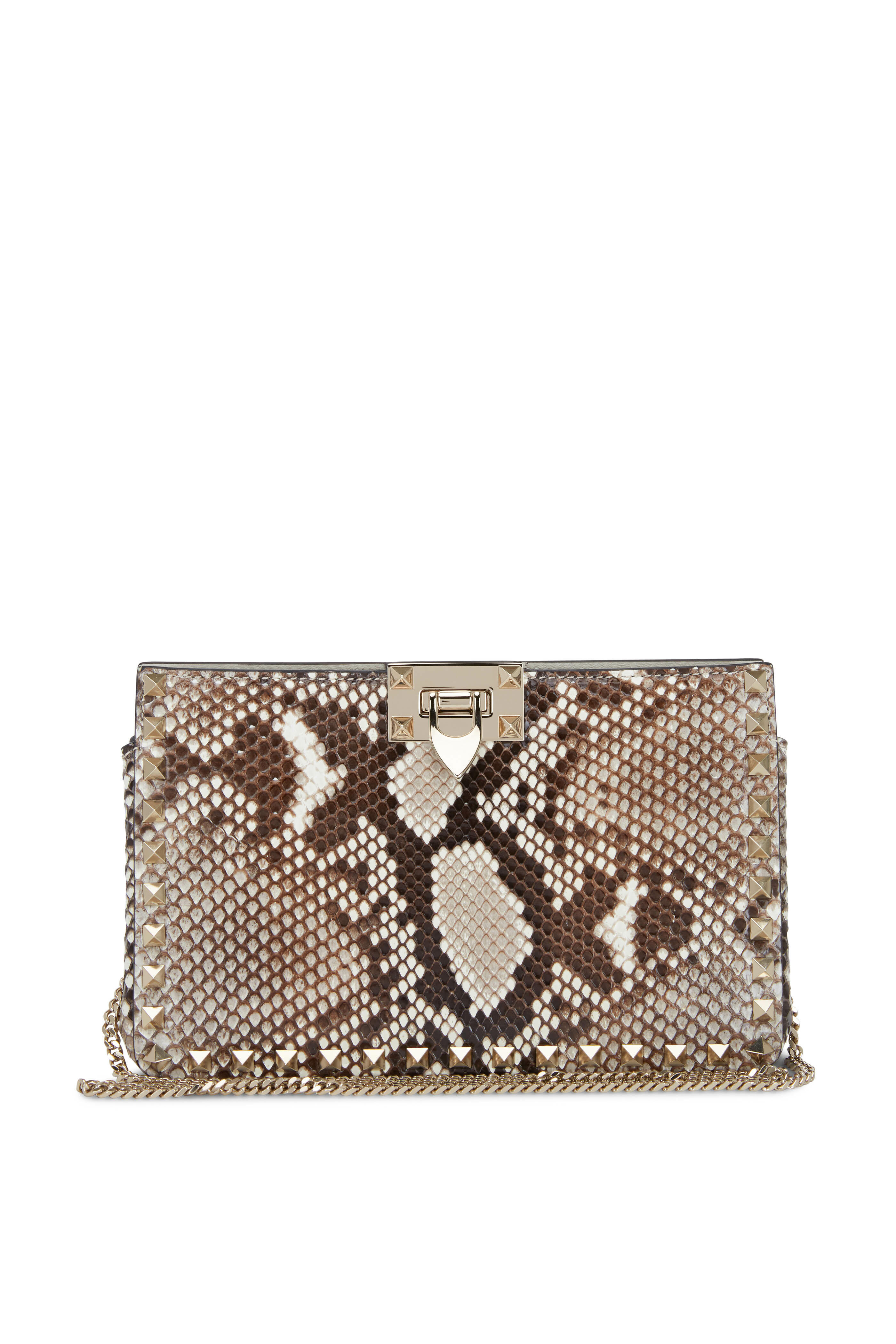 Louis Vuitton handbag in beige grained leather and natural python