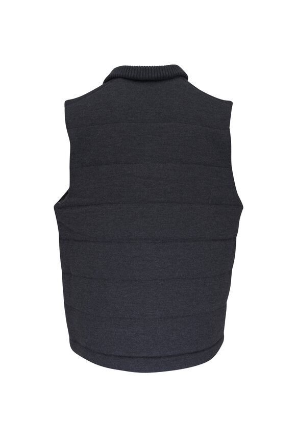 Vince - Gray Merino Wool Puffer Vest