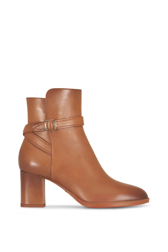 Santoni Andy Tan Leather Short Boot, 65mm - view 3