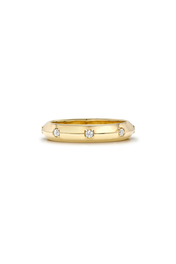 Dru 14k Yellow Gold Diamond Sunburst Ring - view 1