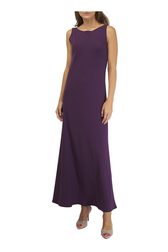 Peter Cohen - Pillar Plum Tricot Crepe Midi Dress