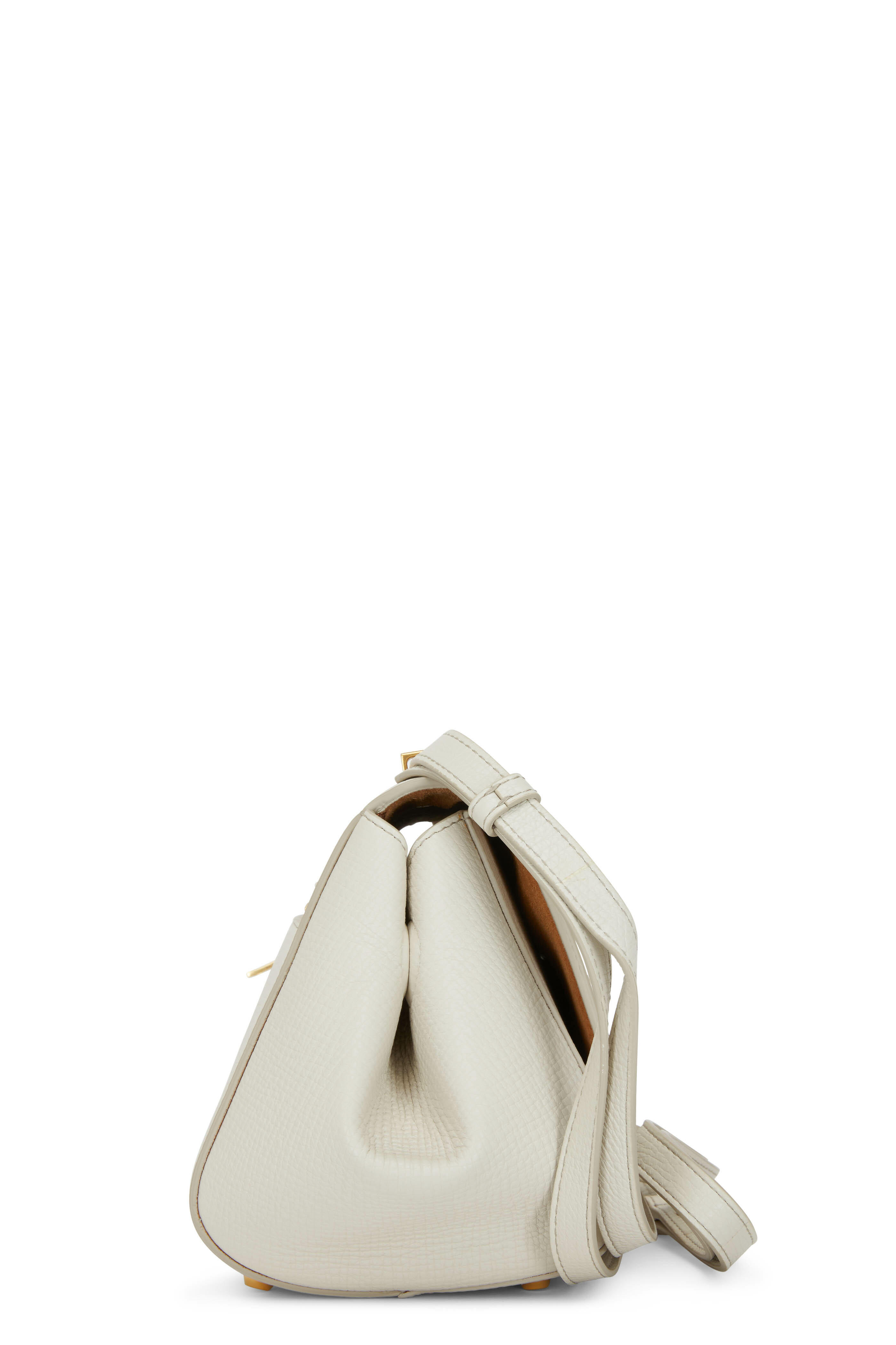 Bottega Veneta Textured Calfskin Small BV Angle Shoulder Bag Black