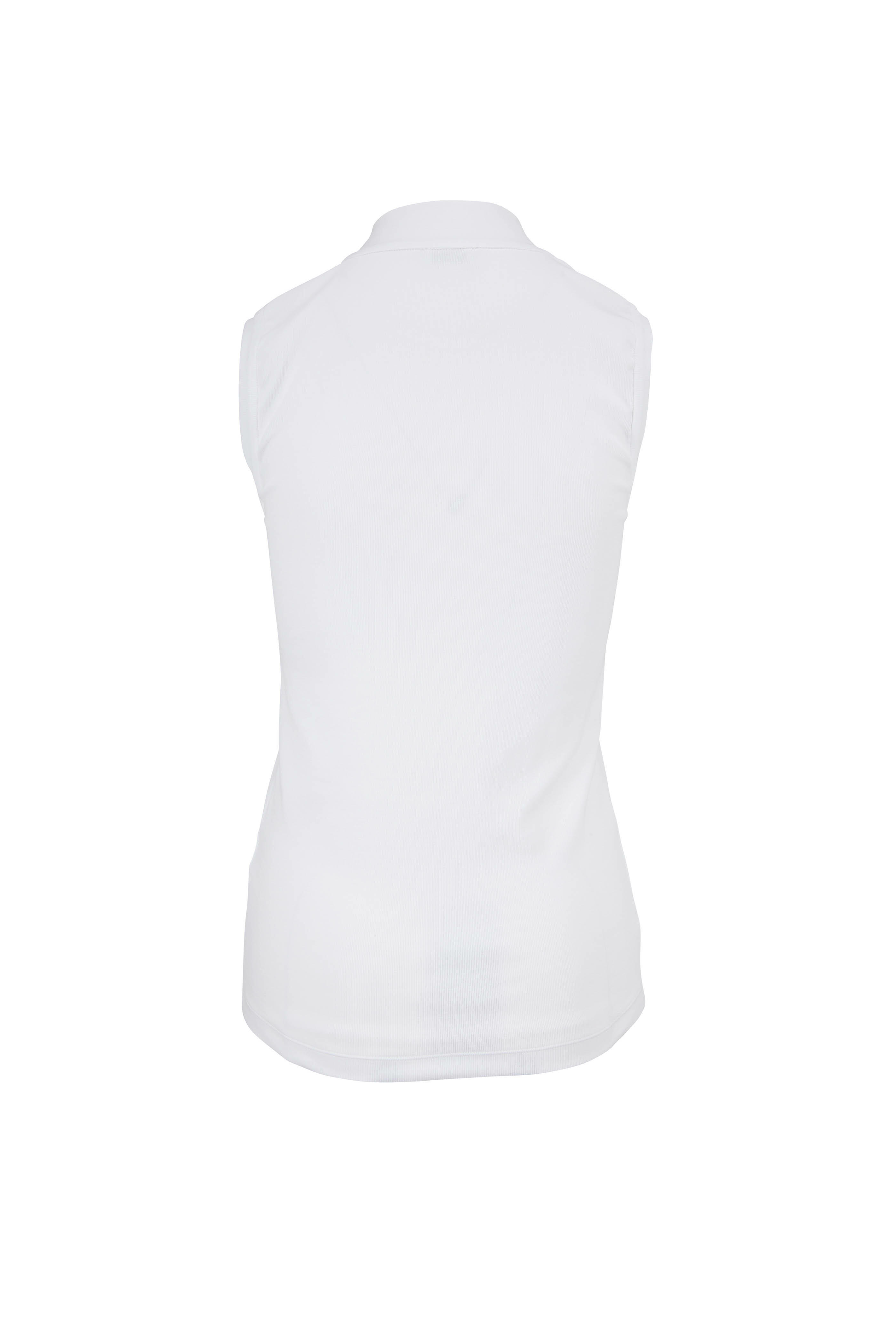 Brunello Cucinelli White hotsell Cotton Knit Sleeveless Monili Trim V-Neck Casual Top M