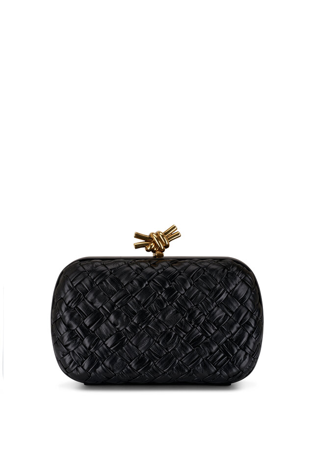 Bottega Veneta Women's Knot Intrecciato Leather Miniaudiere Clutch - Dark Mystic One-Size