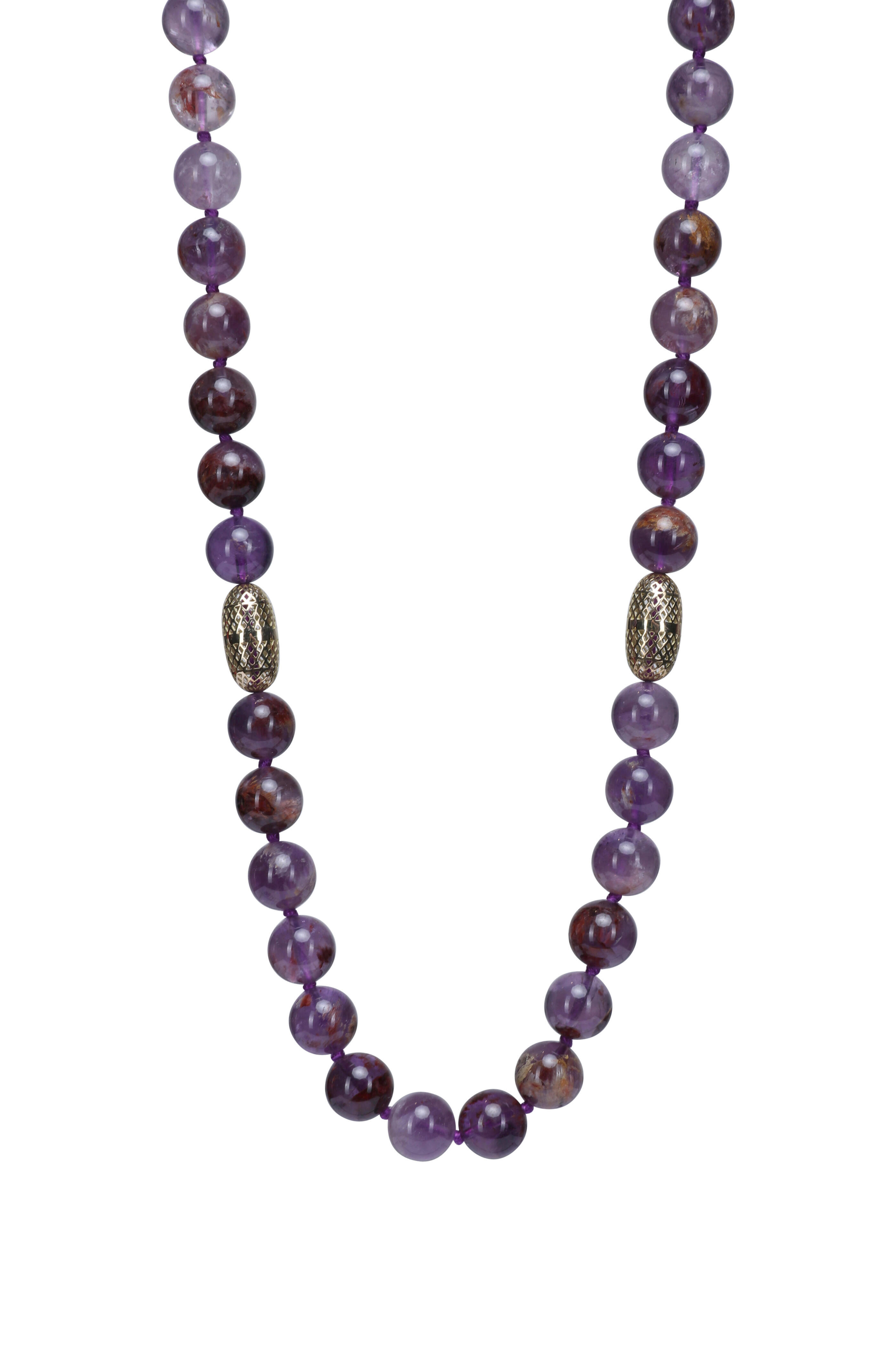 Ray Griffiths - Purple Jade Beaded Necklace