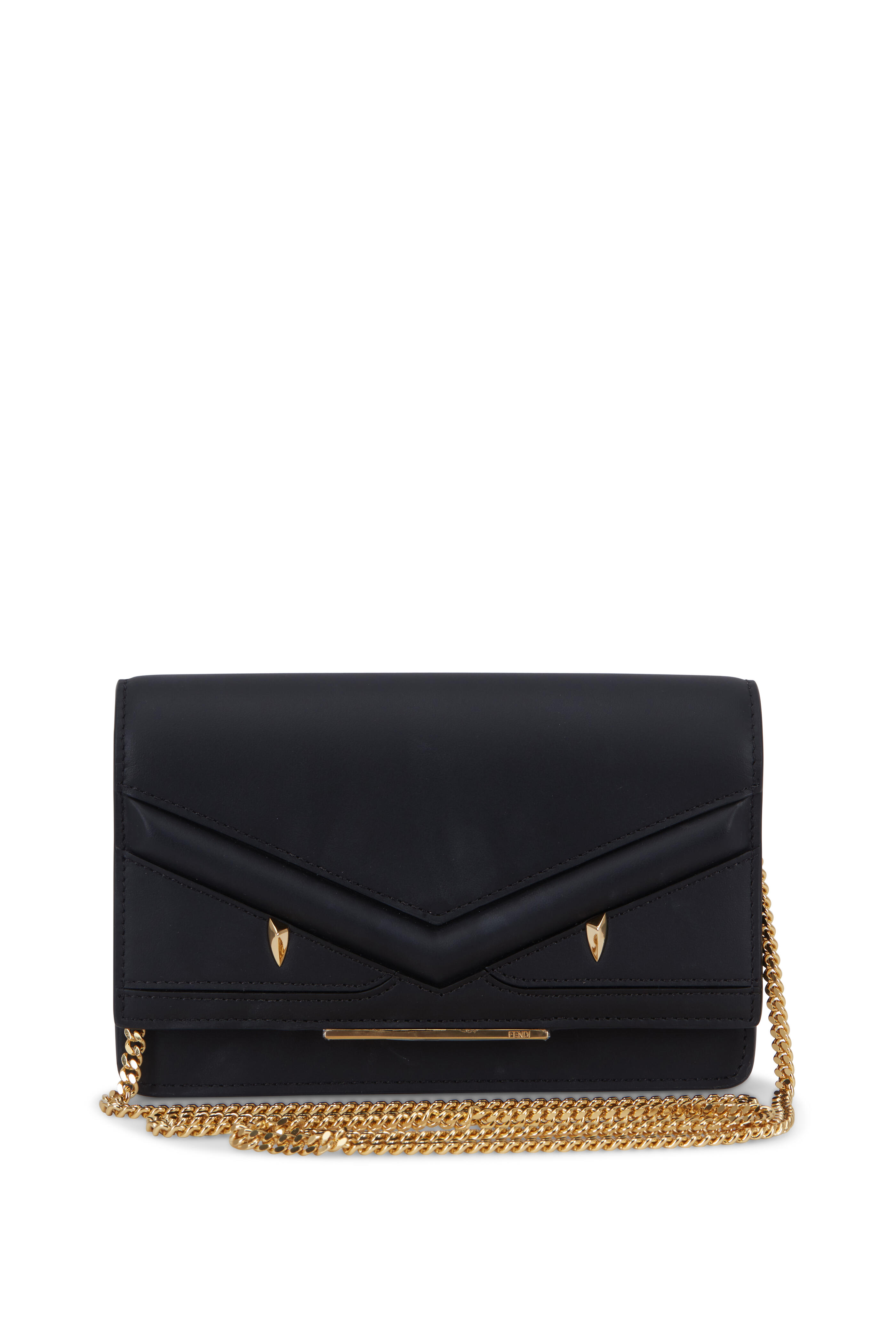 Fendi - Bag Bugs Black Leather Chain Mini Bag | Mitchell Stores
