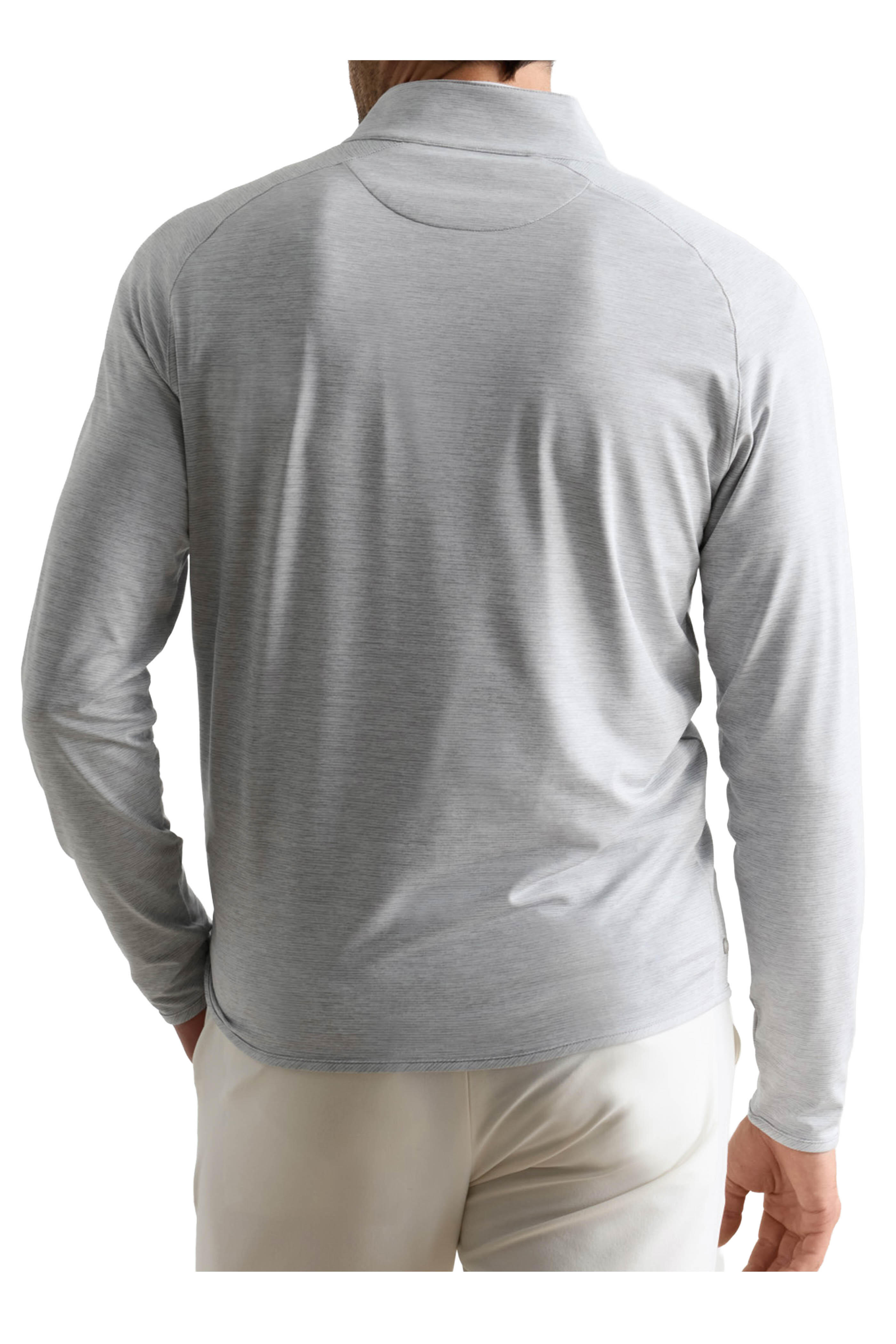Peter Millar - Stealth Performance Gray Stripe Quarter Zip - view 2