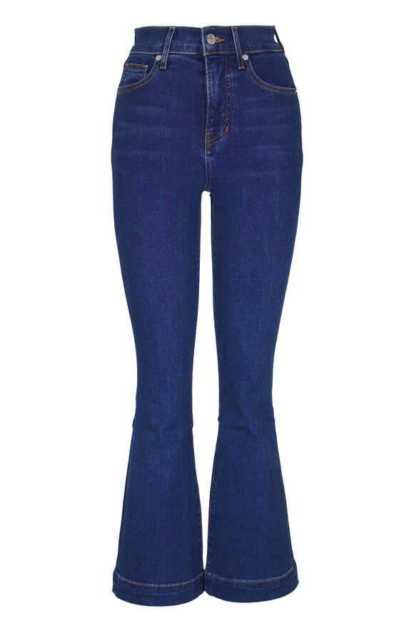 Veronica Beard - Carson Bright Blue Ankle Flare Jean