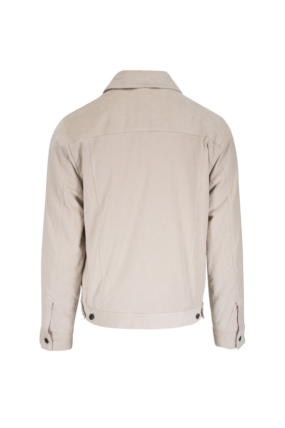 James Perse Stone Cotton Lined Corduroy Trucker Jacket - view 2