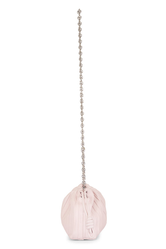 Loewe Flamenco Pleats Pink Leather Clutch - view 3