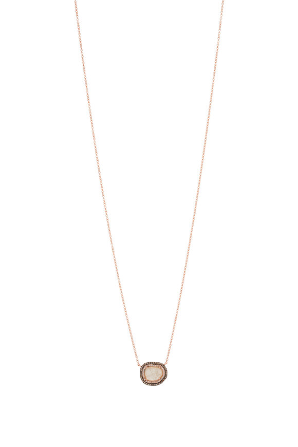 Kai Linz Diamond Slice Pendant Necklace 