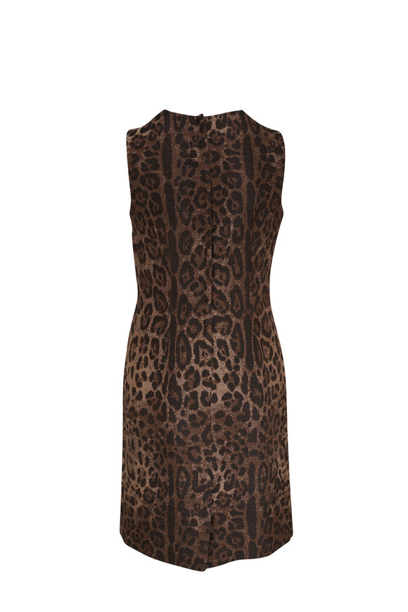 Dolce & Gabbana - Leopard Print Jacquard Shift Dress 