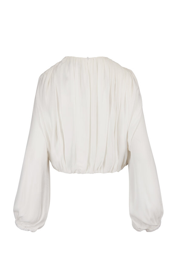 Simkhai Frida ivory Silk Georgette Top - view 2