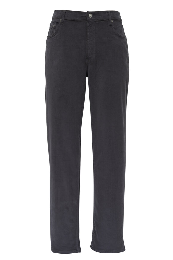 Faherty Brand Charcoal Stretch Terry Corduroy Five Pocket Pant