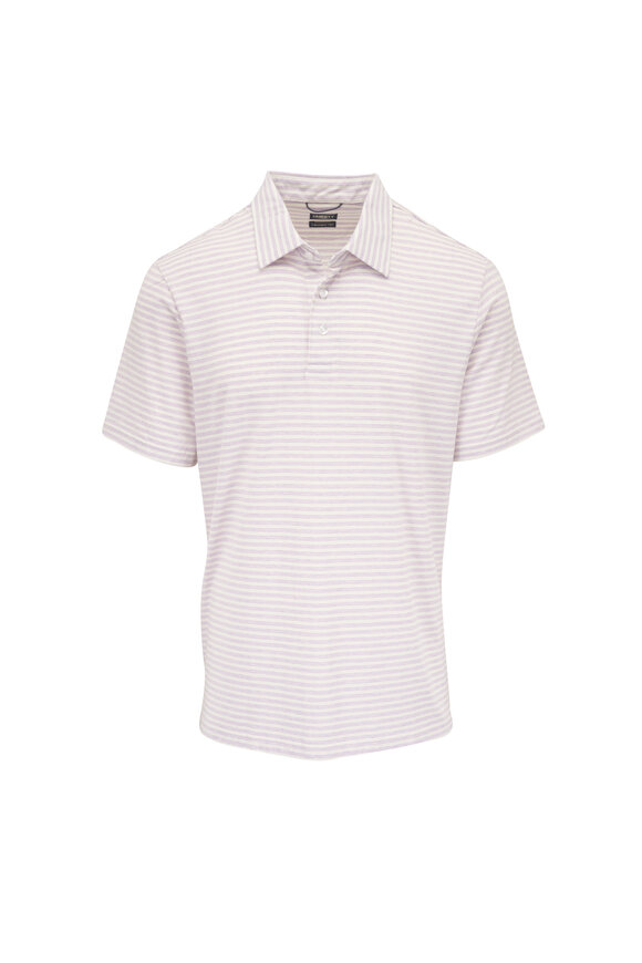 Faherty Brand Movement Lavender Beach Stripe Polo - view 1