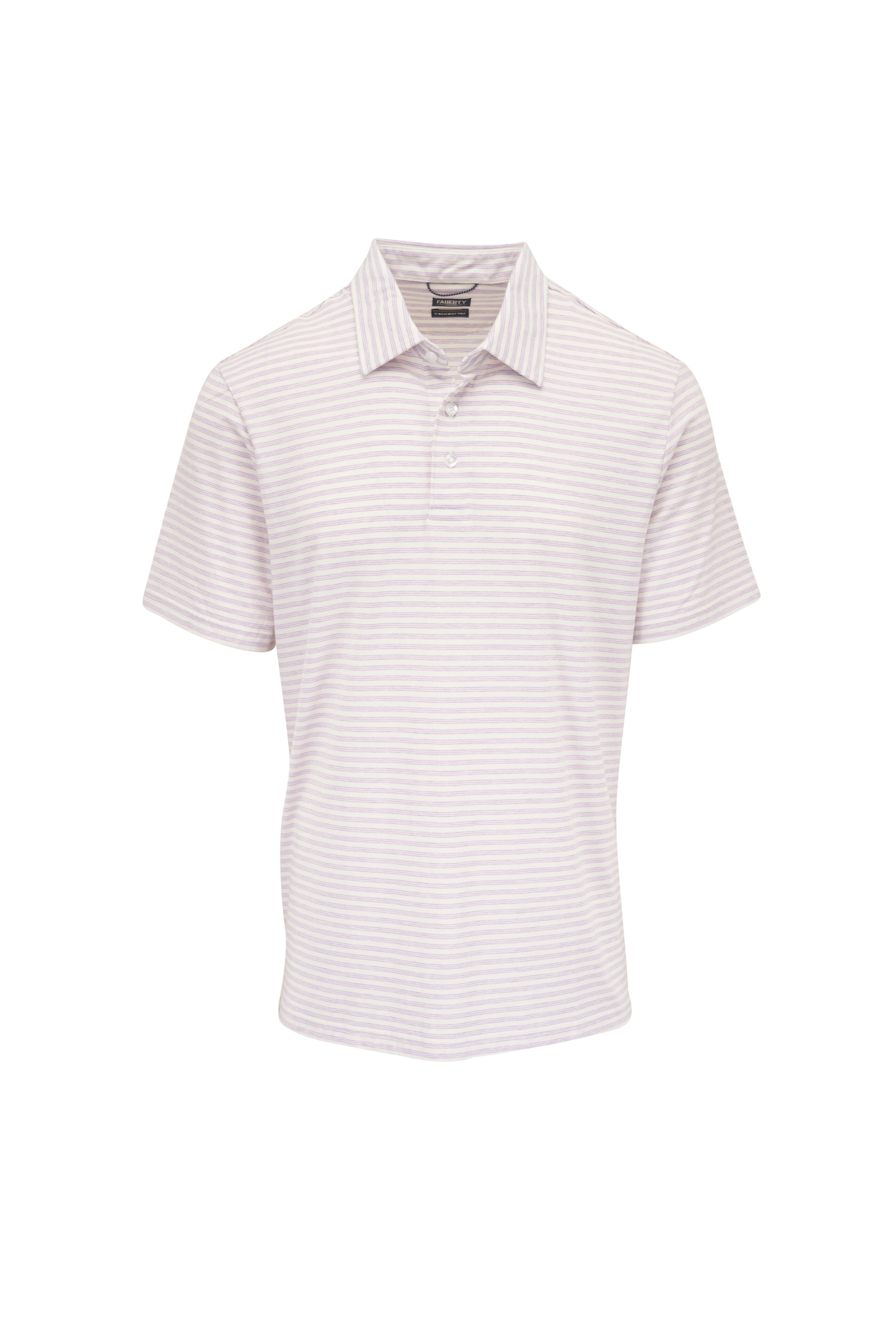 Faherty Brand - Movement Lavender Beach Stripe Polo