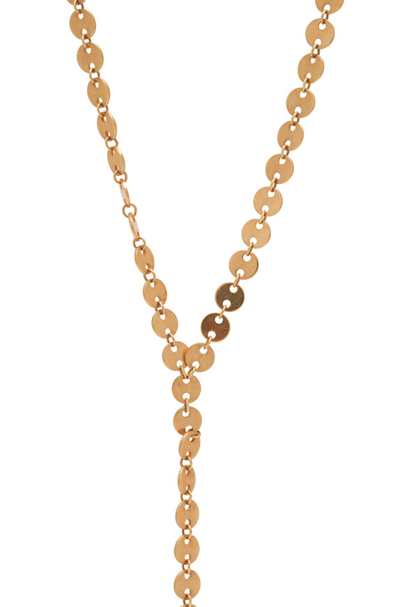 Kai Linz - Yellow Gold Disc Lariat Necklace