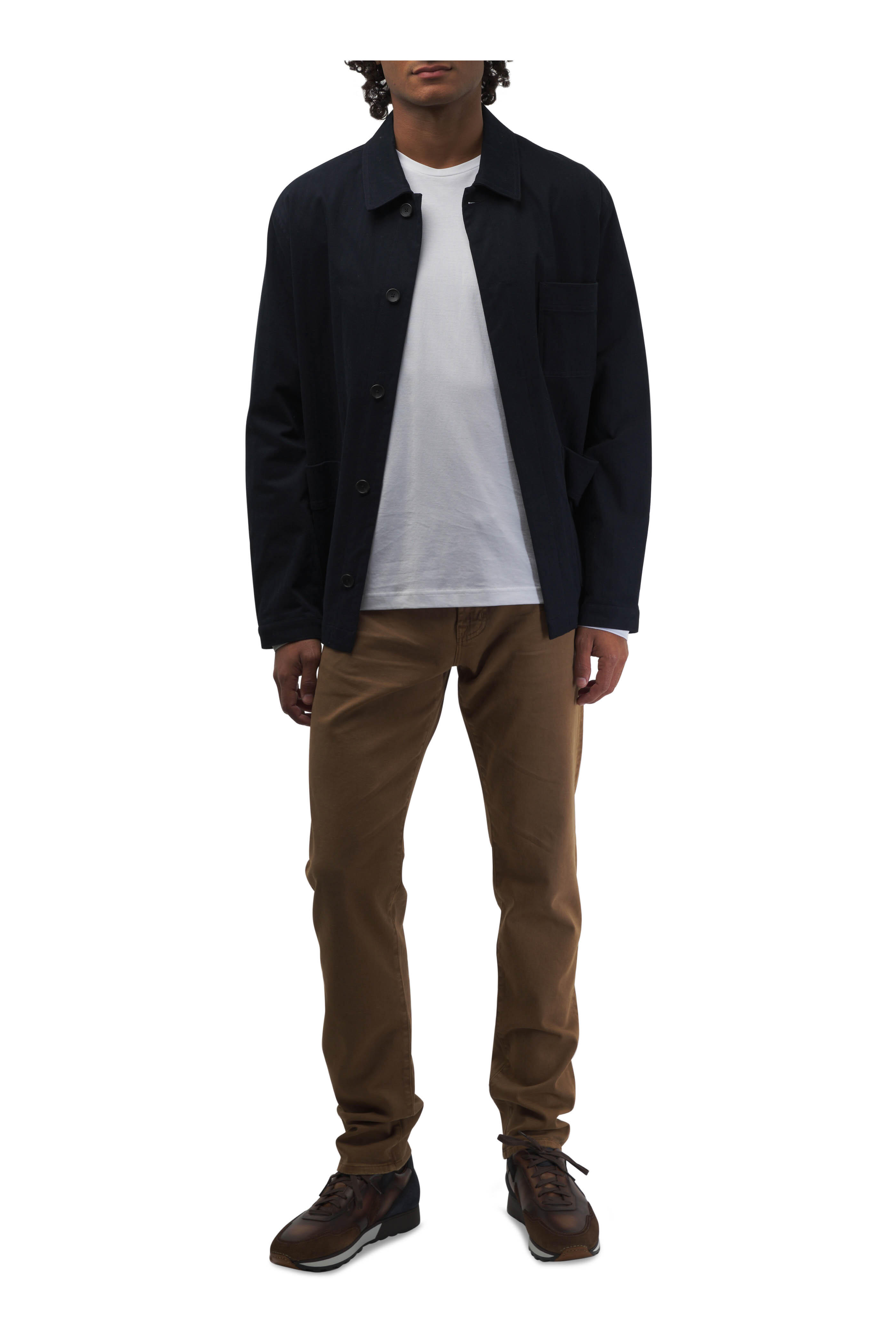 Vince - Coastal Blue Herringbone Chore Jacket