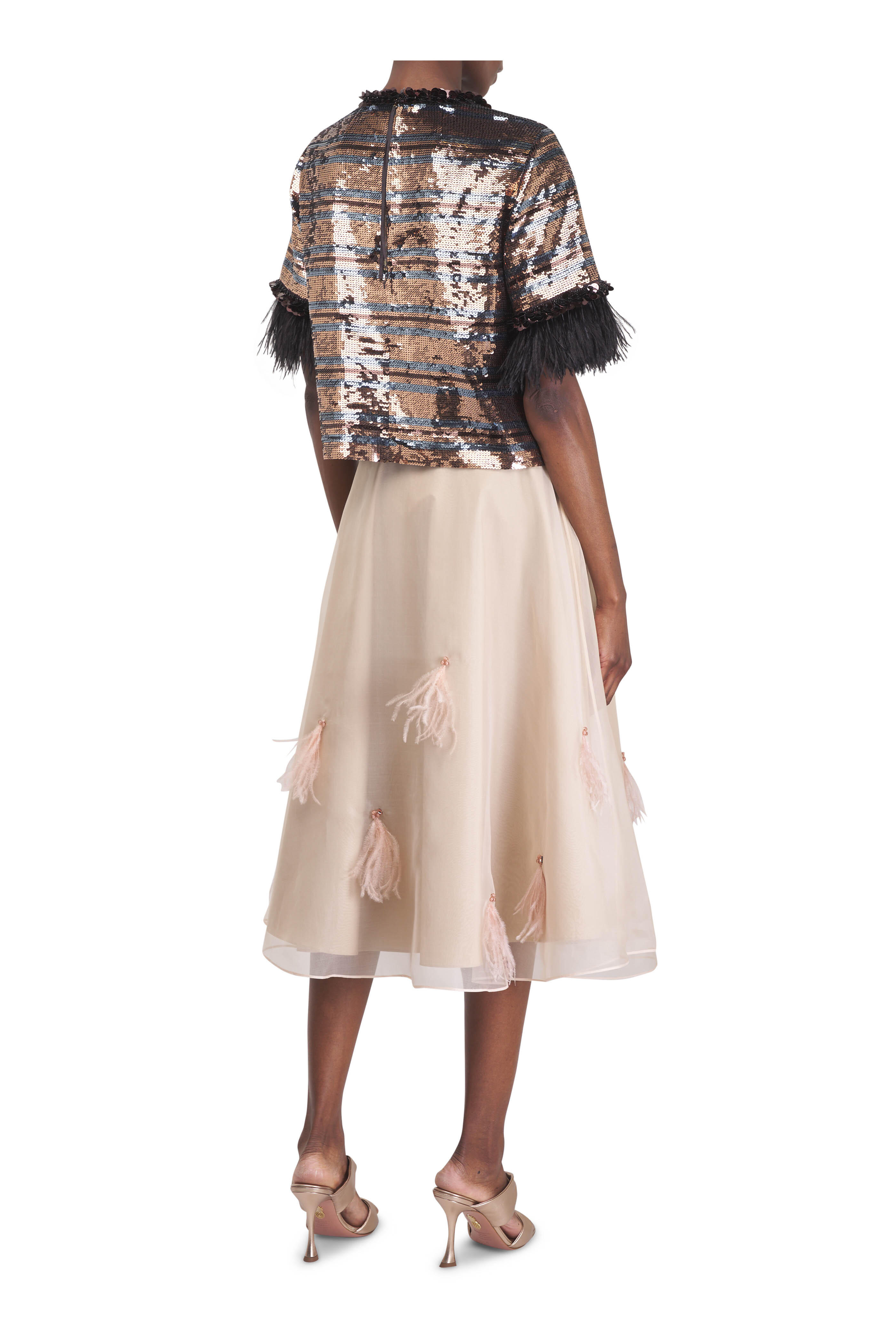 ドイツ　Dorothee Schumacherコート　サイズ2（M相当）　ピンク Dorothee Schumacher - Sheer Volumes Tan Silk Skirt