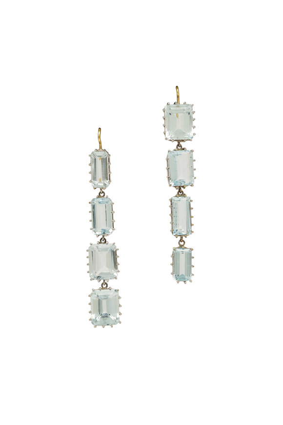 Renee Lewis Antique Aquamarine Earrings