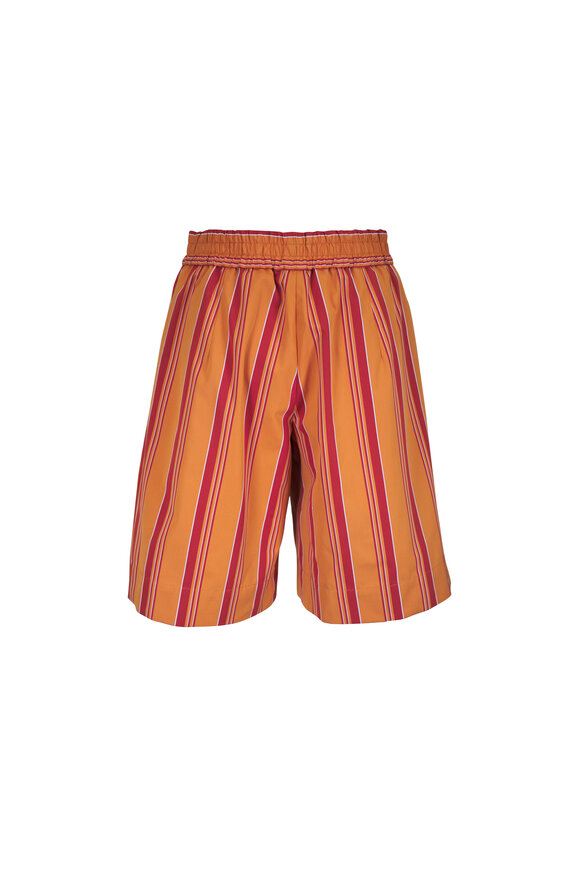 Fendi - Red Embossed Logo Biker Shorts | Mitchell Stores