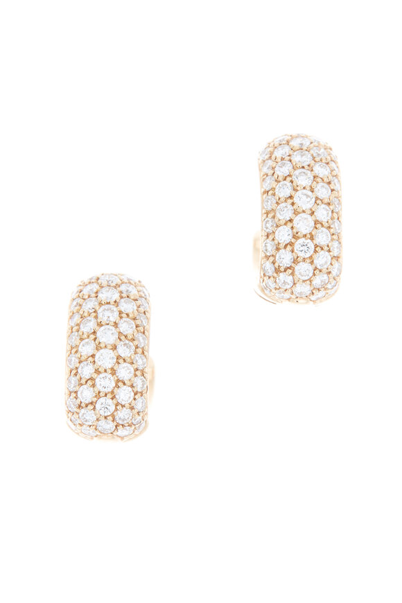 Mattia Cielo - 18K Rose Gold Diamond Huggie Earrings