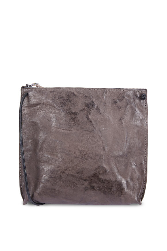 B May Bags - Charcoal Rumpled Sheepskin Crossbody