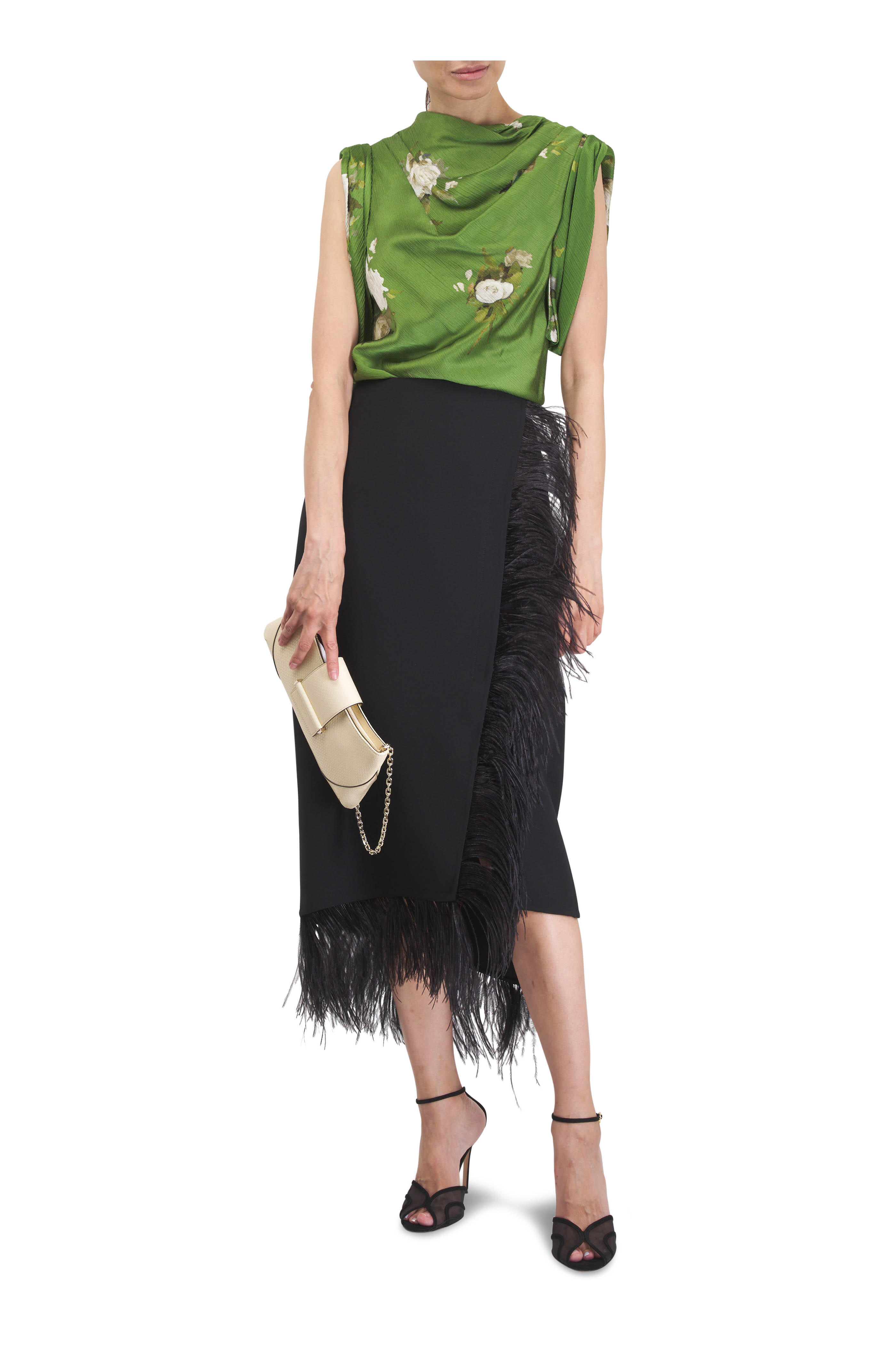 Gianvito Rossi - Black Mesh & Suede Sandal, 95mm