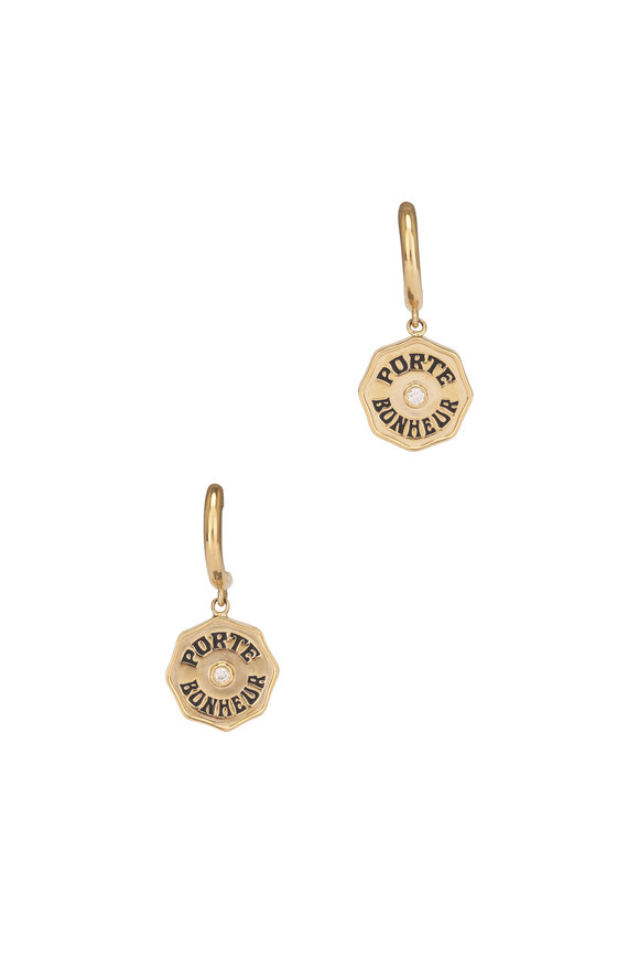 Marlo Laz 14k Yellow Gold Je Porte Bonheur Earring - view 1