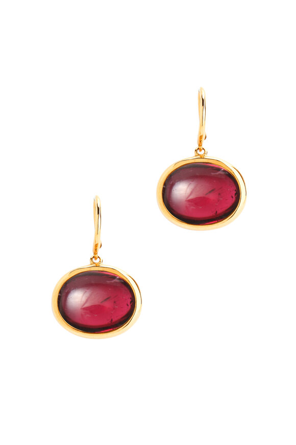 Syna - 18K Yellow Gold Rubellite Earrings