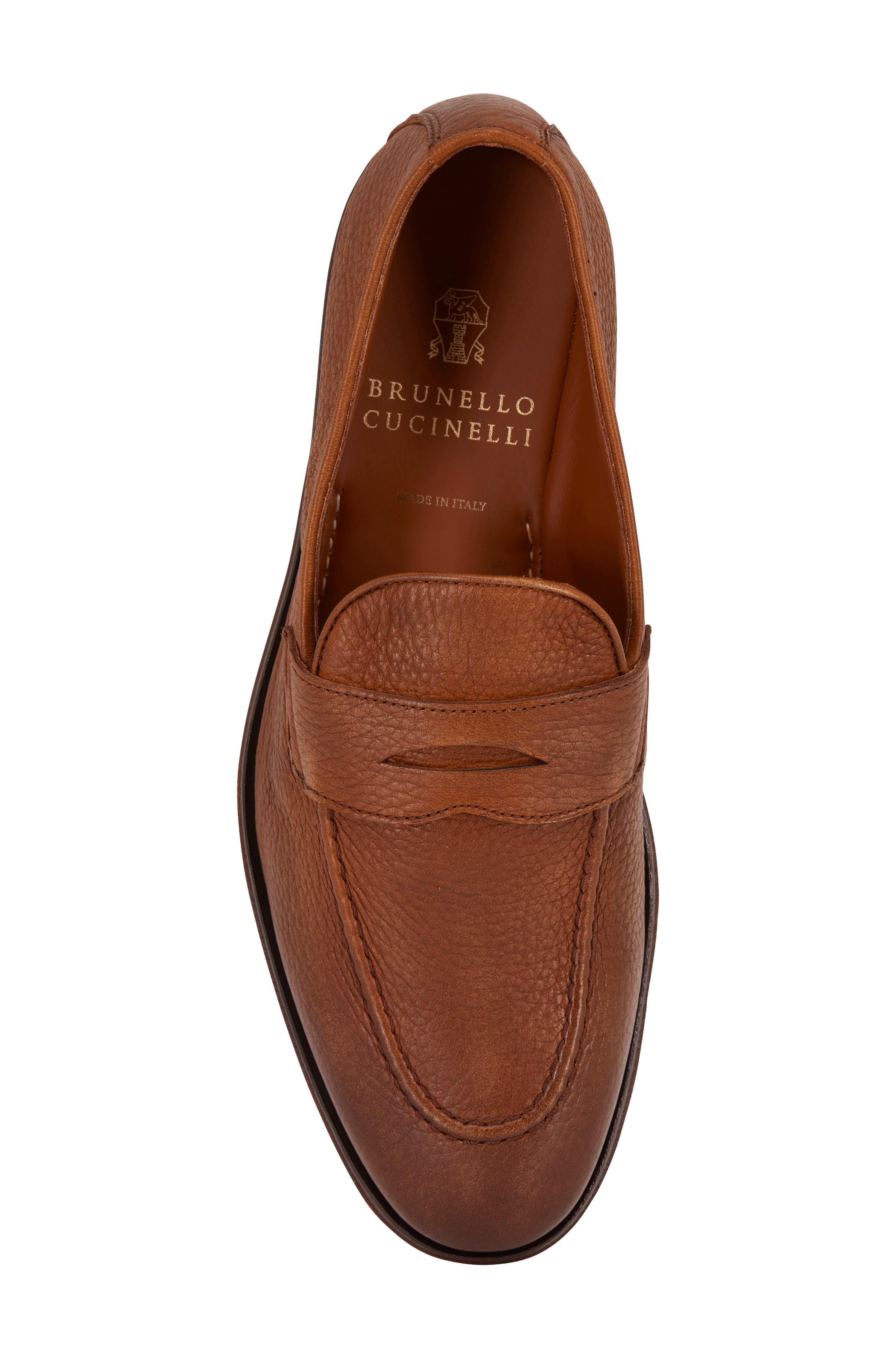 Brunello Cucinelli Bucked Leather Loafers In Neutrals, ModeSens